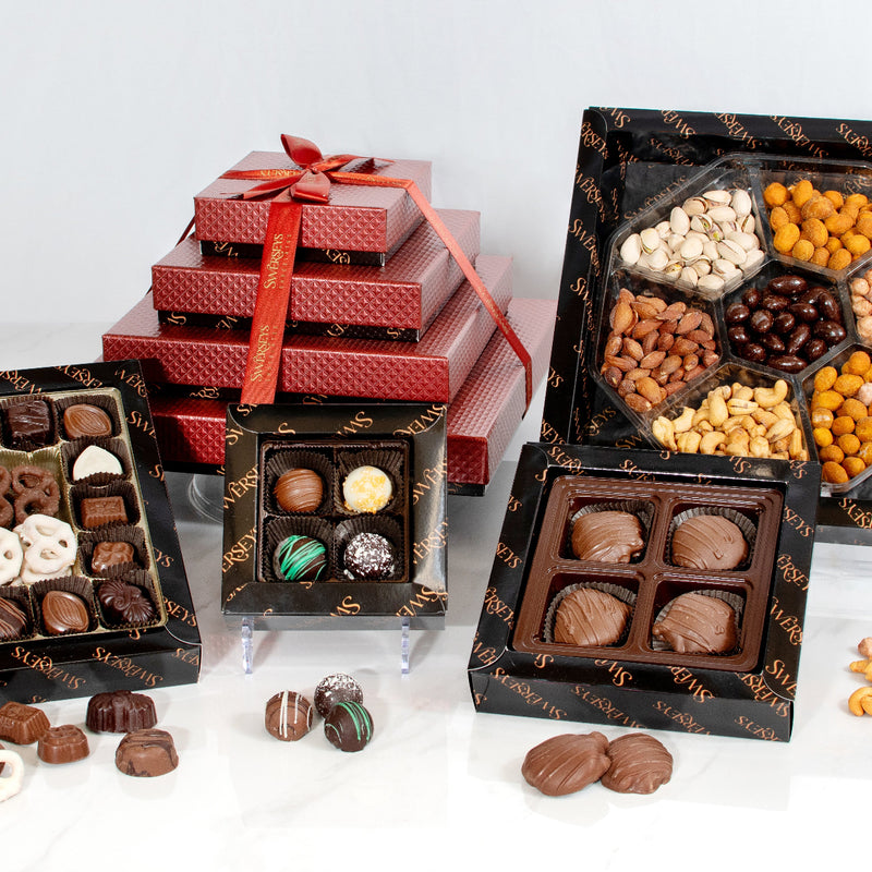 4 Tier Executive Indulgence Kosher Chocolate Gift Tower