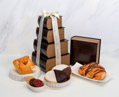 Swerseys Hanukkah 4 Tier Grand Indulgence Signature White Speckled Bakery Tower - Swerseys