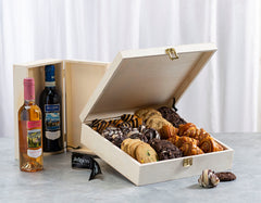 Purim Designer Deluxe Bakery and Wine Keepsake Box Gift Set - Swerseys