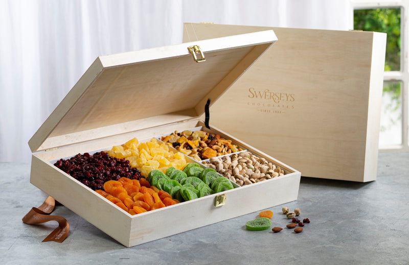 Purim Designer Nut and Dried Fruit Keepsake Gift Box - Swerseys