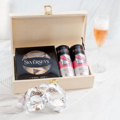 Purim Hamentashen & Sparkling Wine Mishloach Manot Wood Gift Box - Swerseys