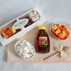 Rosh Hashanah Sweets in Box with Honey 1