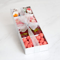Rosh Hashanah Assorted Candy Gourmet Gift Box - Assorted Candy in gift box with ribbon.