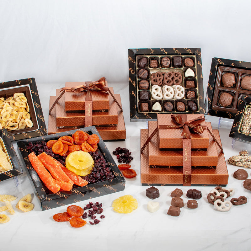 Swerseys 6 Tier Prestige Collection of Chocolate and Dried Fruit Platter Gift