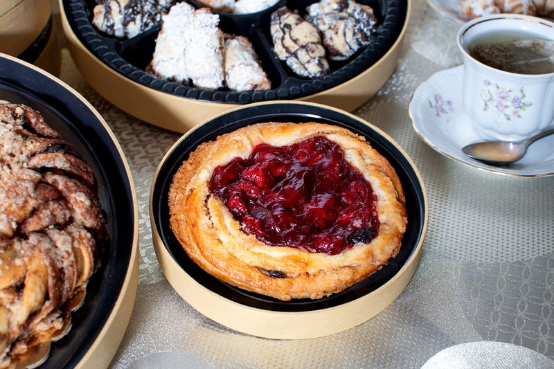 Swerseys Condolence Gourmet Pastry 4-Tier Gold Round Gift Box 3