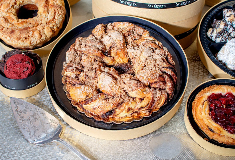 Swerseys Condolence Gourmet Pastry 4-Tier Gold Round Gift Box 5