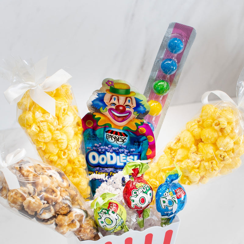 Kids Purim Popcorn and Candy Mishloach Manot Gift Set 2 - Swerseys