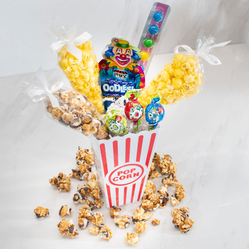 Kids Purim Popcorn and Candy Mishloach Manot Gift Set - Swerseys