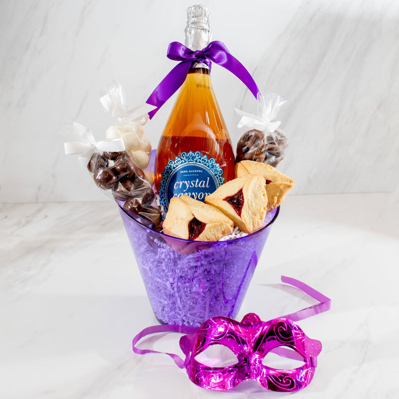 Purple Purim Mishloach Manot Snack Gift Basket - Swerseys