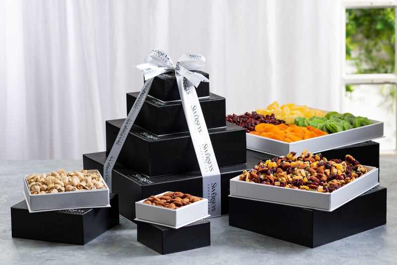 Tu Bishvat Divine Deluxe Nut and Dried Fruit Gift Tower - Swerseys