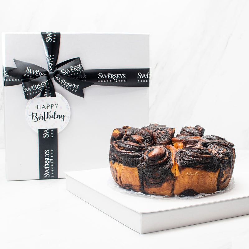 Happy Birthday Babka Ring Cake Gift Box - Swerseys