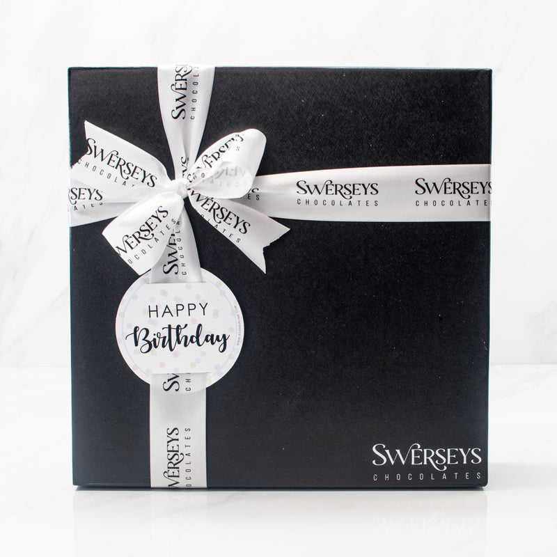 Happy Birthday Black Chocolate Gift Box - Swerseys