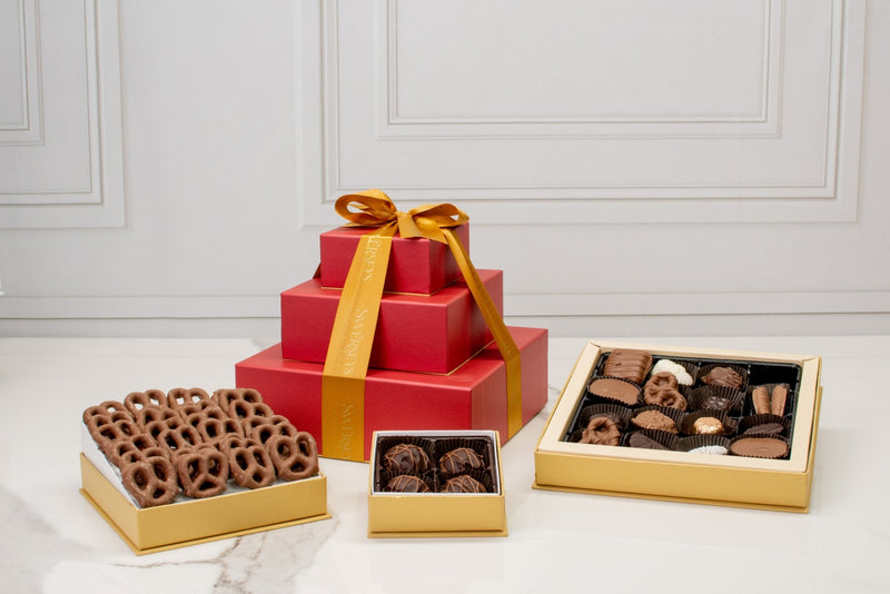 Happy Birthday Gift Box 3 Tier Red Chocolate Tower 2 - Swerseys