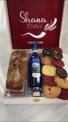 Swerseys Rosh Hashanah Gourmet Bread & Cookies Wood Keepsake Gift Box