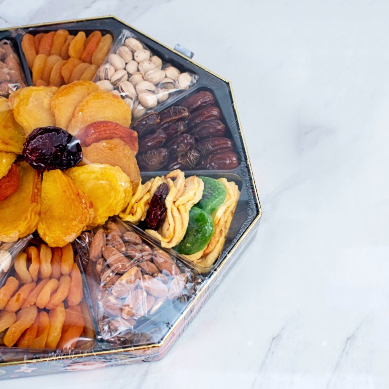 Swerseys Hanukkah Delightful Assorted Dried Fruit & Nut Gift Tray