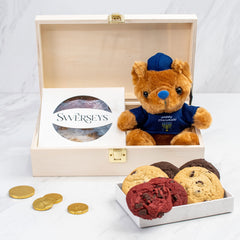 Swerseys Happy Hanukkah Teddy Bear & Cookies Gift Set