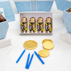 Marvelous Hanukkah Chocolate Snacks & Menorah Gift Tower 5 - Swerseys