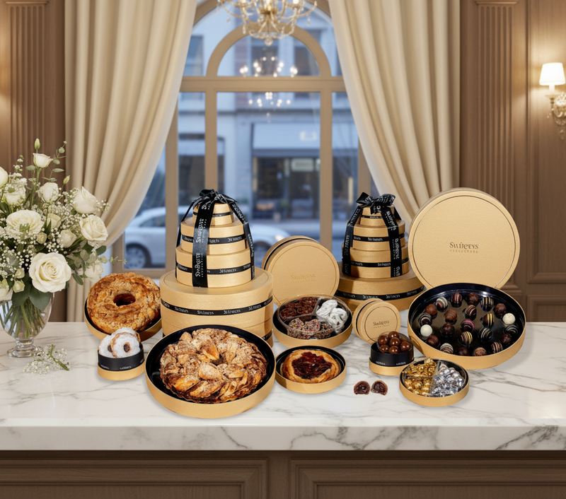 Swerseys Grand 8 Tier Gold Chocolate & Bakery Gift Tower 